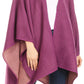Sakkas Mari Women's Reversible Large Poncho Shawl Wrap Scarf Cape Ruana Blanket