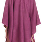 Sakkas Mari Women's Reversible Large Poncho Shawl Wrap Scarf Cape Ruana Blanket