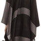 Sakkas Mari Women's Reversible Large Poncho Shawl Wrap Scarf Cape Ruana Blanket