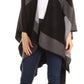 Sakkas Mari Women's Reversible Large Poncho Shawl Wrap Scarf Cape Ruana Blanket