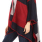 Sakkas Mari Women's Reversible Large Poncho Shawl Wrap Scarf Cape Ruana Blanket