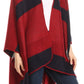 Sakkas Mari Women's Reversible Large Poncho Shawl Wrap Scarf Cape Ruana Blanket