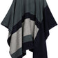 Sakkas Mari Women's Reversible Large Poncho Shawl Wrap Scarf Cape Ruana Blanket
