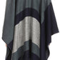 Sakkas Mari Women's Reversible Large Poncho Shawl Wrap Scarf Cape Ruana Blanket
