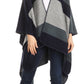 Sakkas Mari Women's Reversible Large Poncho Shawl Wrap Scarf Cape Ruana Blanket