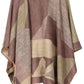 Sakkas Mari Women's Reversible Large Poncho Shawl Wrap Scarf Cape Ruana Blanket