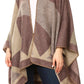 Sakkas Mari Women's Reversible Large Poncho Shawl Wrap Scarf Cape Ruana Blanket