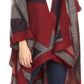 Sakkas Mari Women's Reversible Large Poncho Shawl Wrap Scarf Cape Ruana Blanket