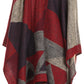 Sakkas Mari Women's Reversible Large Poncho Shawl Wrap Scarf Cape Ruana Blanket