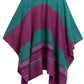 Sakkas Mari Women's Reversible Large Poncho Shawl Wrap Scarf Cape Ruana Blanket