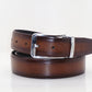Carrucci Burnished Calfskin Belt - Brown