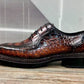 Maurice Chancellor Alligator Oxford - Cognac
