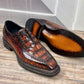 Maurice Chancellor Alligator Oxford - Cognac