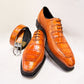 Maurice Custom Alligator Belt - Tangerine