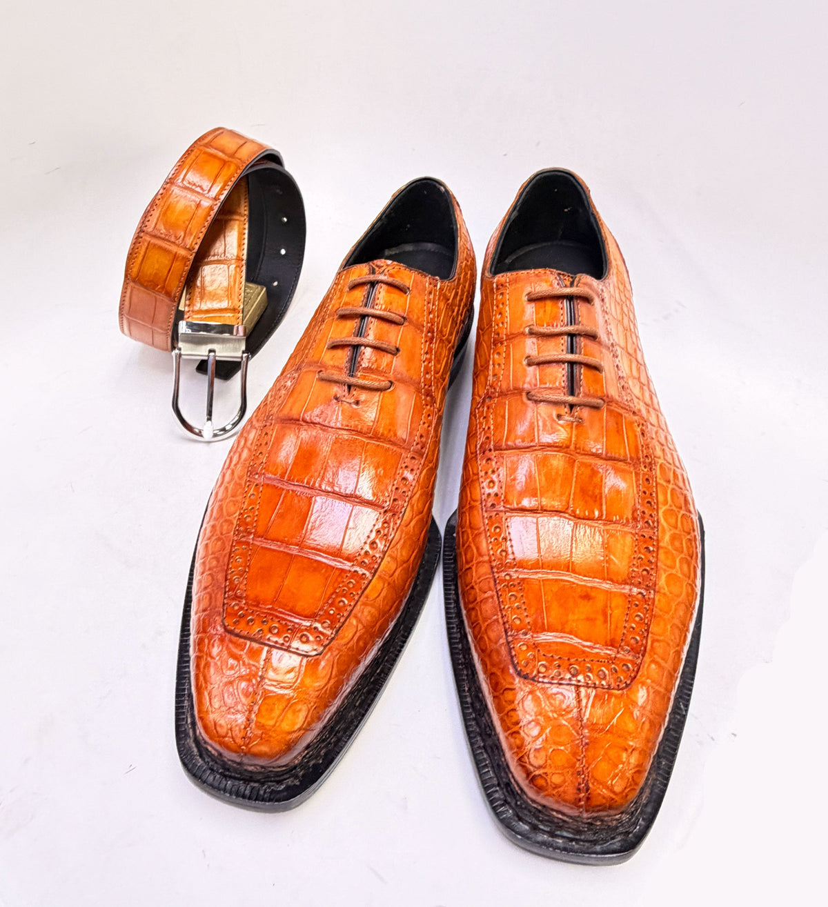 Maurice Chancellor Alligator Oxford - Mandarina