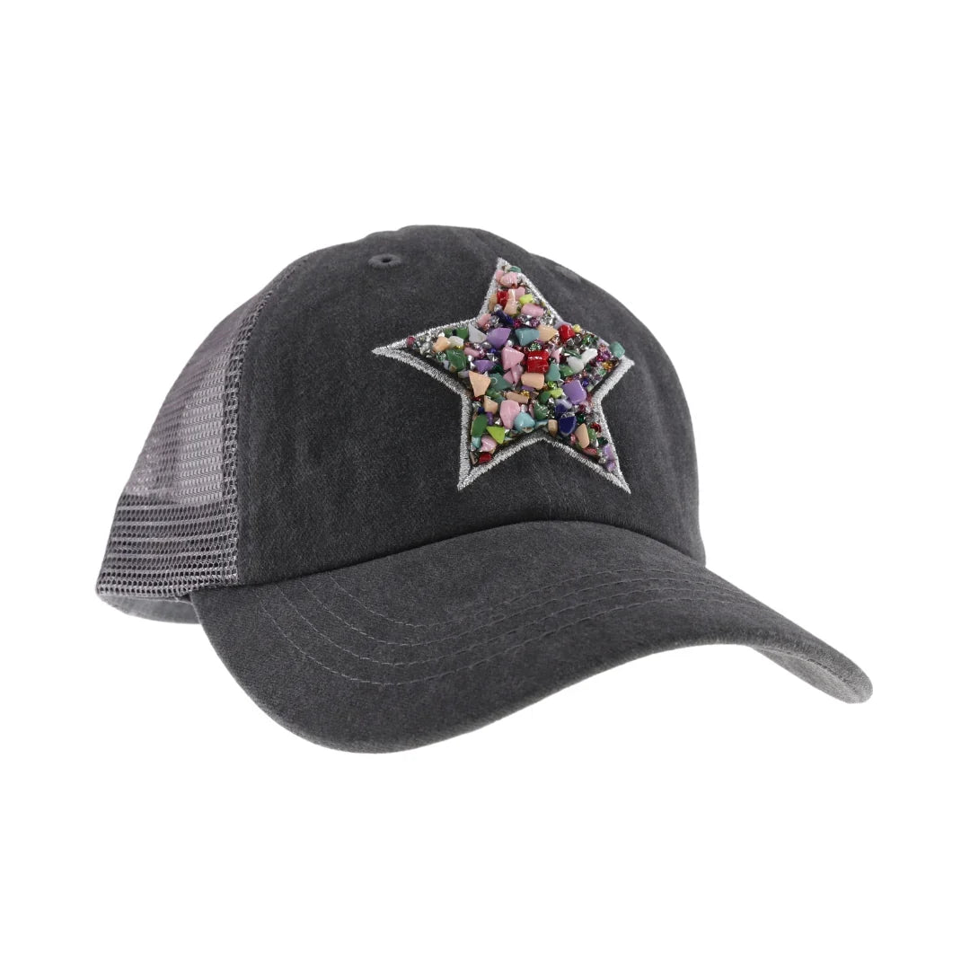 C.C Star Stone Embellishment Baseball Cap