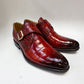 Maurice Charlotte Alligator Monkstrap - Borgoña