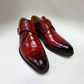 Maurice Charlotte Alligator Monkstrap - Borgoña