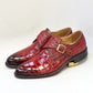 Maurice Charlotte Alligator Monkstrap - Borgoña