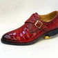 Maurice Charlotte Alligator Monkstrap - Borgoña