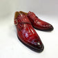 Maurice Charlotte Alligator Monkstrap - Borgoña