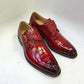 Maurice Charlotte Alligator Monkstrap - Borgoña
