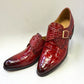 Maurice Charlotte Alligator Monkstrap - Borgoña