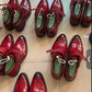 Maurice Charlotte Alligator Monkstrap - Borgoña