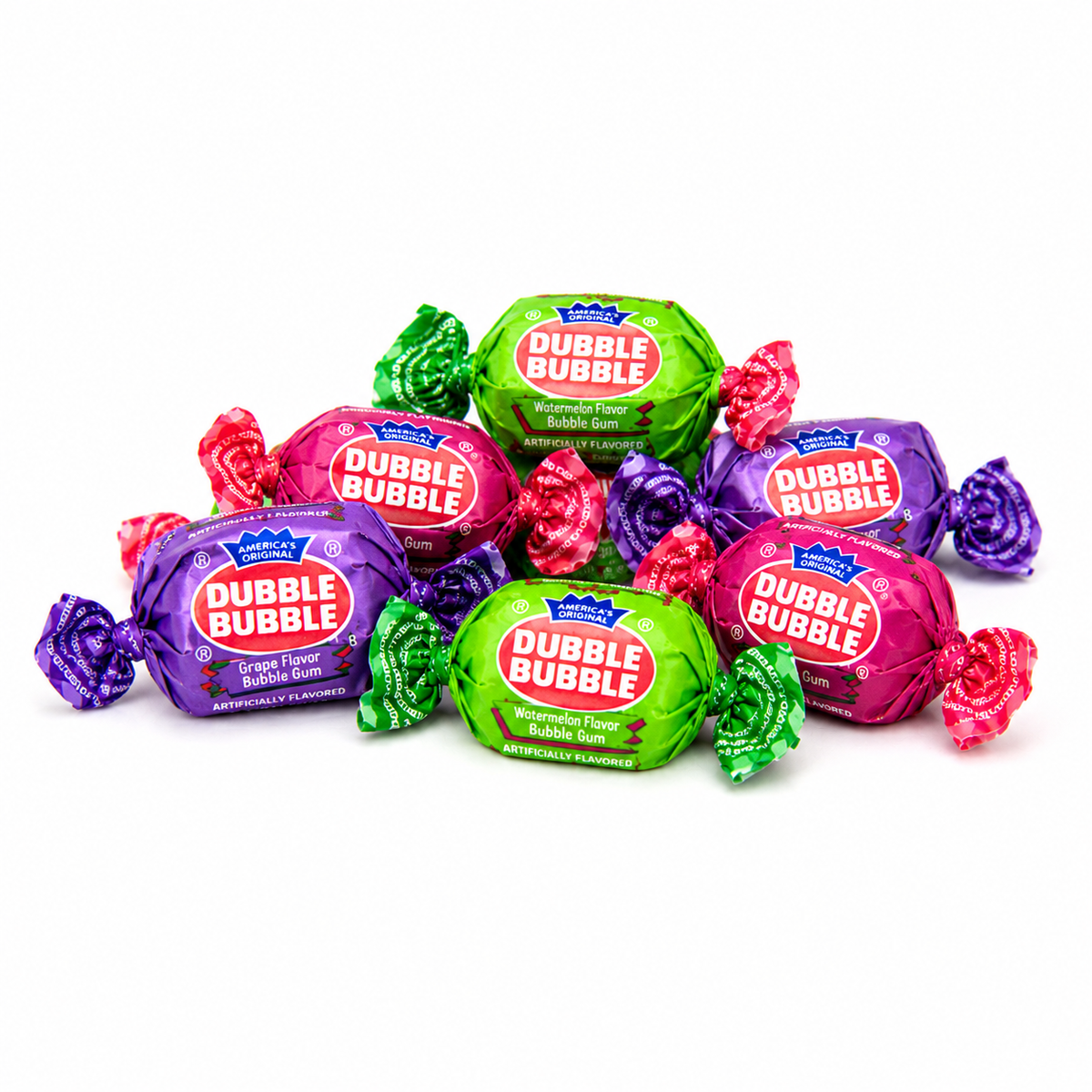 Dubble Bubble 3 Flavor Bubble Gum Assortment – Individually Wrapped – Bulk Value  Bag