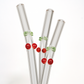 Cherry On Top Glass Straws
