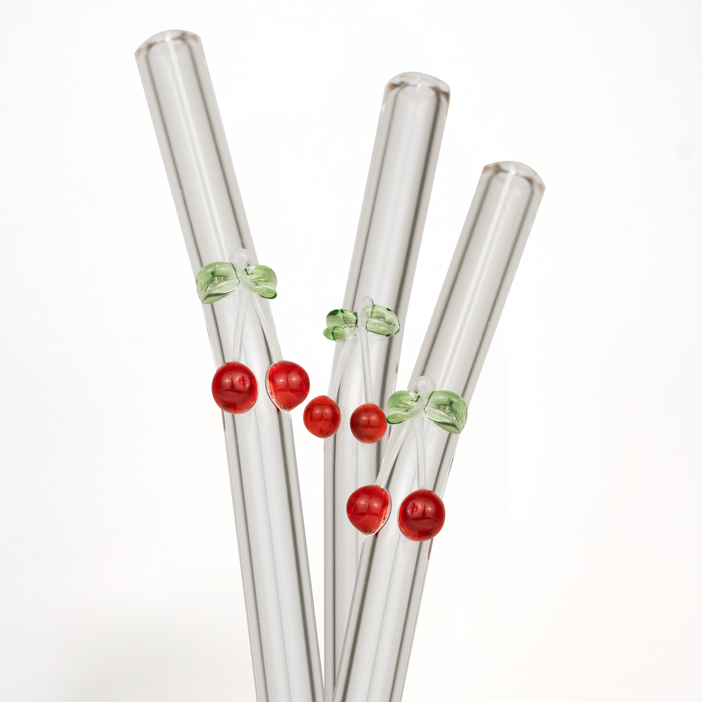 Cherry On Top Glass Straws
