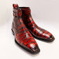 Maurice Chicago Custom Made Alligator Boot - Rust