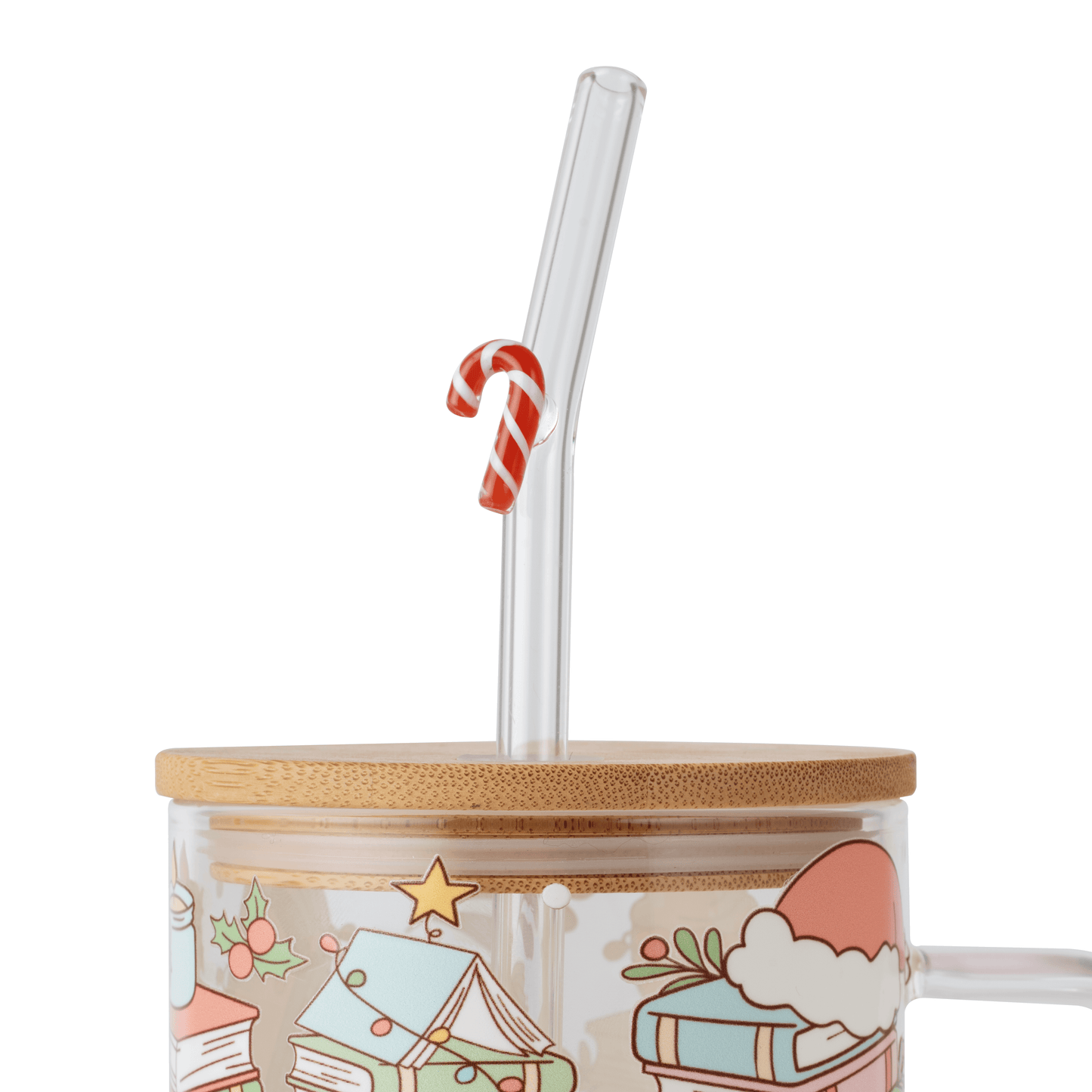 Christmas Themed Glass Straws