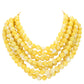 Women's Chunky Multi-Strand Beaded Statement Necklace with Magnetic Clasp
