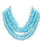 Women's Chunky Multi-Strand Beaded Statement Necklace with Magnetic Clasp