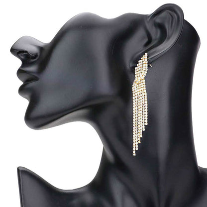 Marquise Crystal Rhinestone Pave Evening Earrings