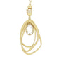 Oval Glass Crystal Triple Abstract Hoop Necklace