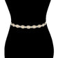 Oval Shaped Sash Ribbon Bridal Wedding Belt Headband