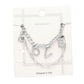 2PCS - LOVE Rhinestone Embellished Metal Chain Bracelets