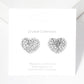 Crystal Pave Heart Stud Earrings