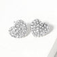 Crystal Pave Heart Stud Earrings