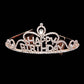 Teardrop Crystal Rhinestone Happy Birthday Tiara