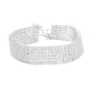 6 Rows Pave CZ Tennis Evening Bracelet