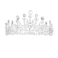 Crystal Teardrop Detail Bubble Stone Pave Marquise Tiara