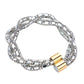 Stone Embellished Twisted Magnetic Bracelet