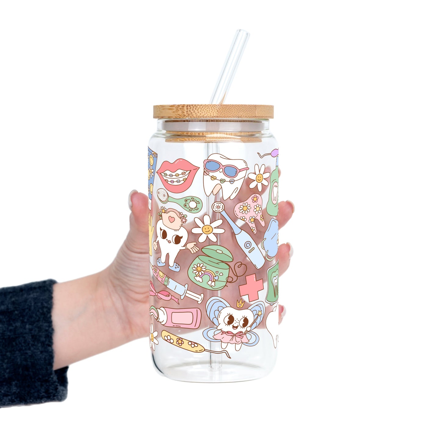 Groovy Dental Glass Cups