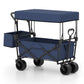 Collapsible Wagon with Removable Canopy and Detachable Storage Bag