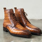 Maurice Combat Custom Made Alligator Boot - Cognac