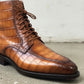 Maurice Combat Custom Made Alligator Boot - Cognac
