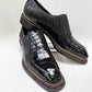 Zapatos Maurice Commander de cocodrilo hechos a medida - Negro